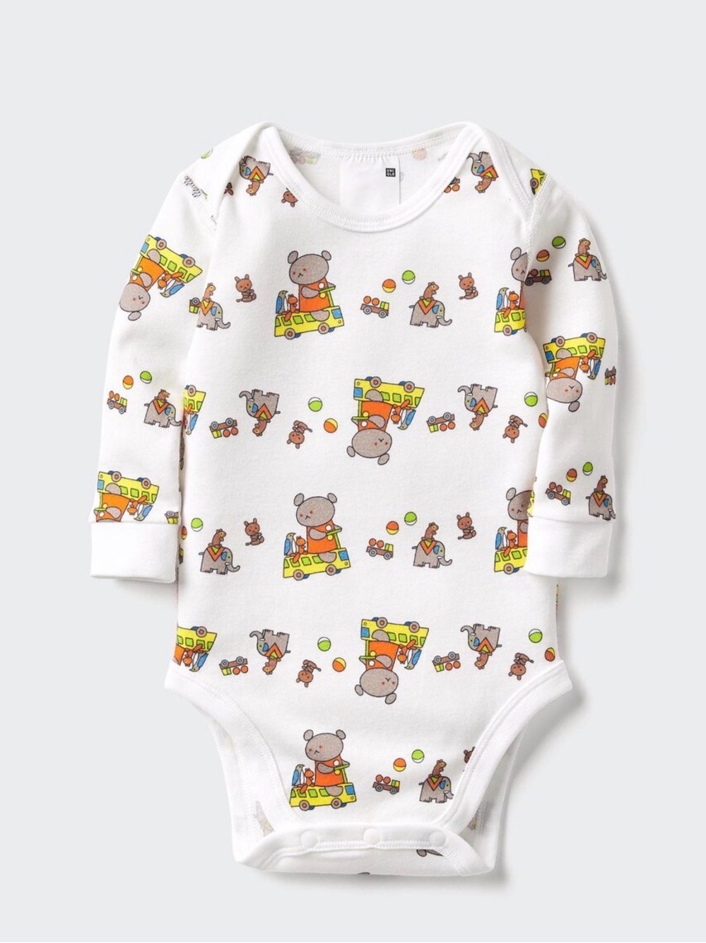 BNWT UNIQLO THE BOOK COLLECTION LONG SLEEVE BODYSUIT CROSS OVER STYLE SIZE 0-3M